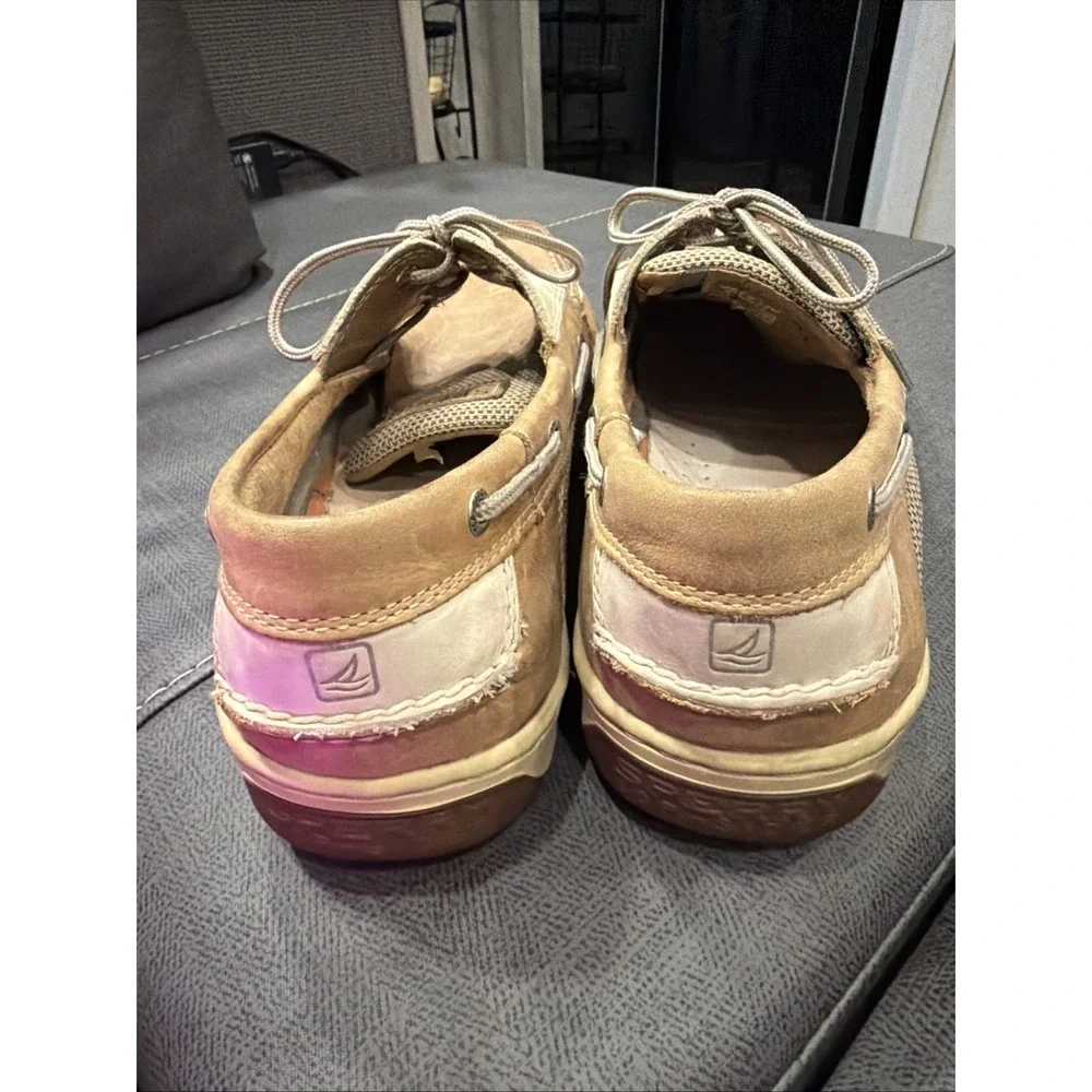 Sperry Top-Sider Billfish 3-Eye Mens 14M Tan Beige Leather Boat Shoes 0799023